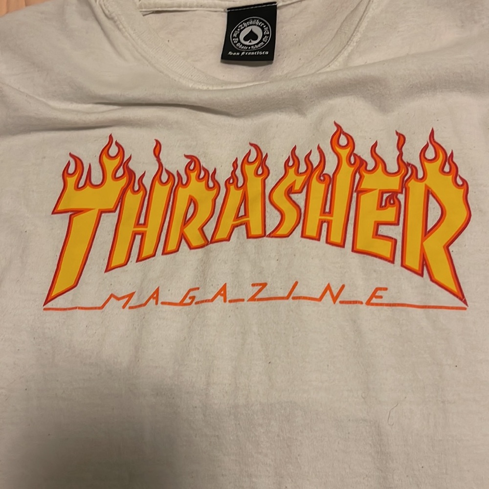 White thrasher shirt